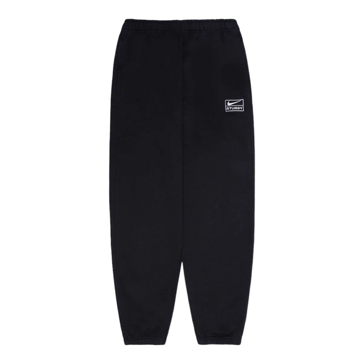 STUSSY & NIKE STONE WASHED FLEECE PANT BLACK
