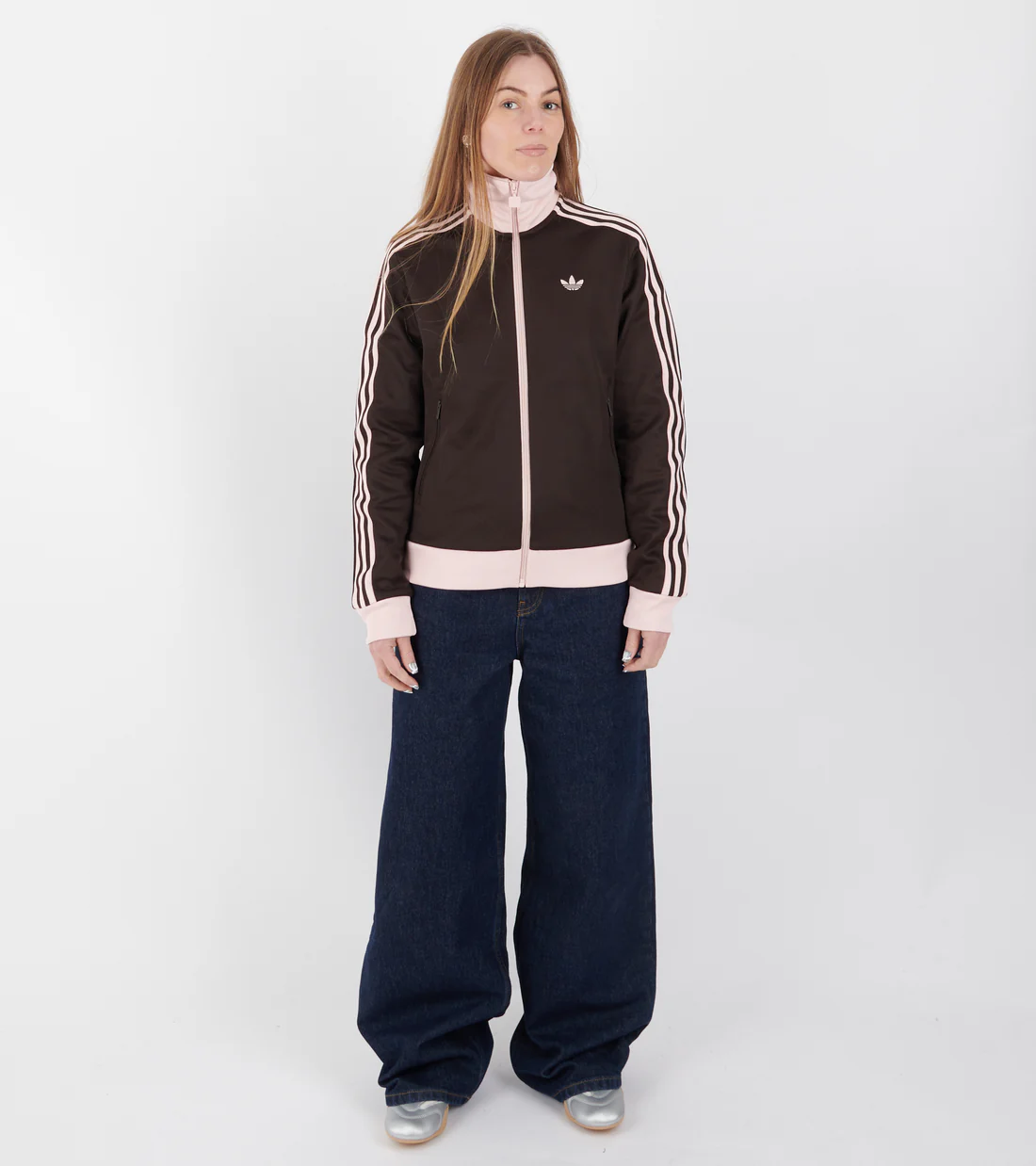 Classic Track Top Aurora Coffee/Sandy pink