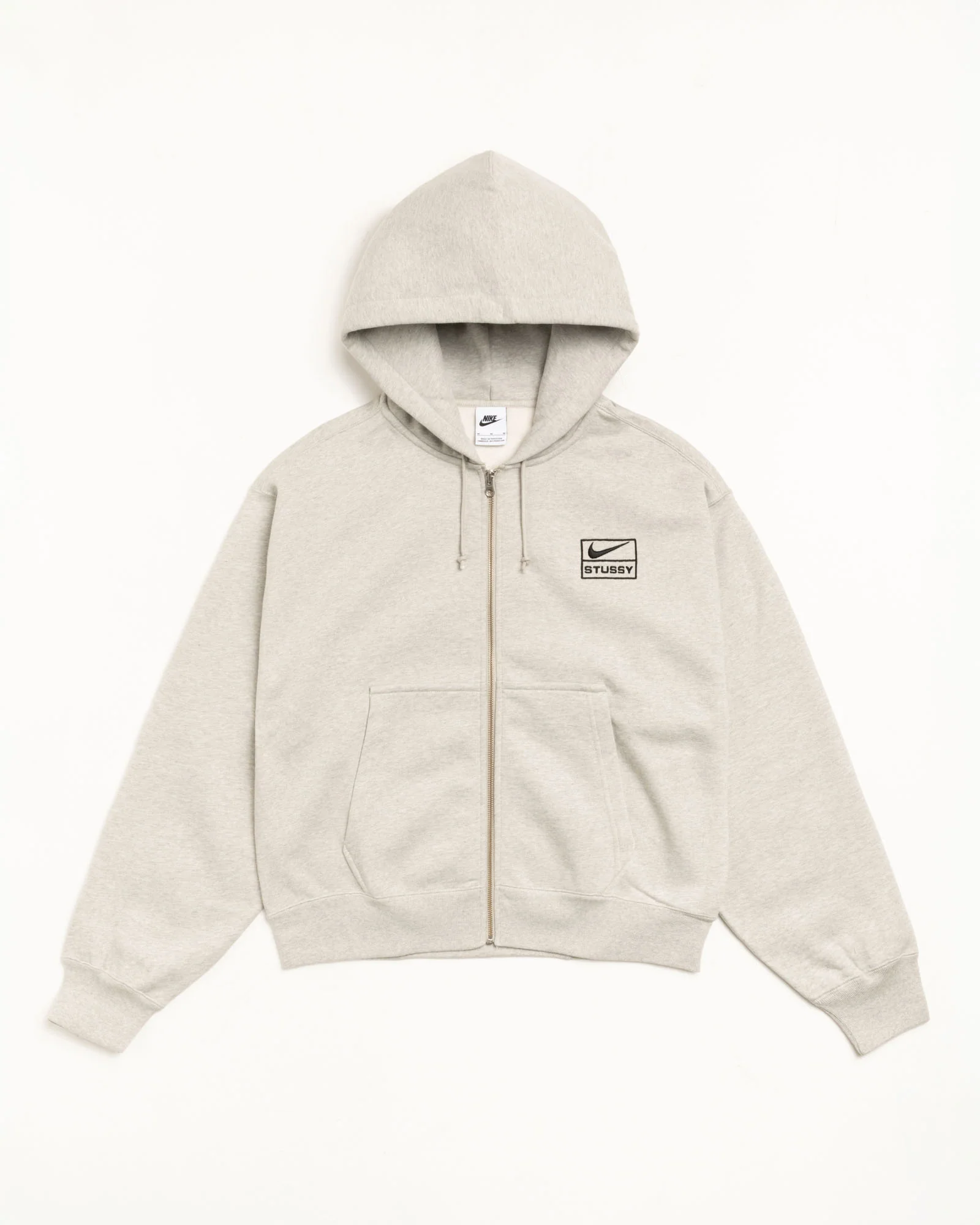 GREY Nike x Stüssy Fleece Full-Zip Hoodie