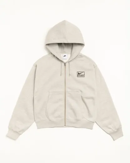 GREY Nike x Stüssy Fleece Full-Zip Hoodie