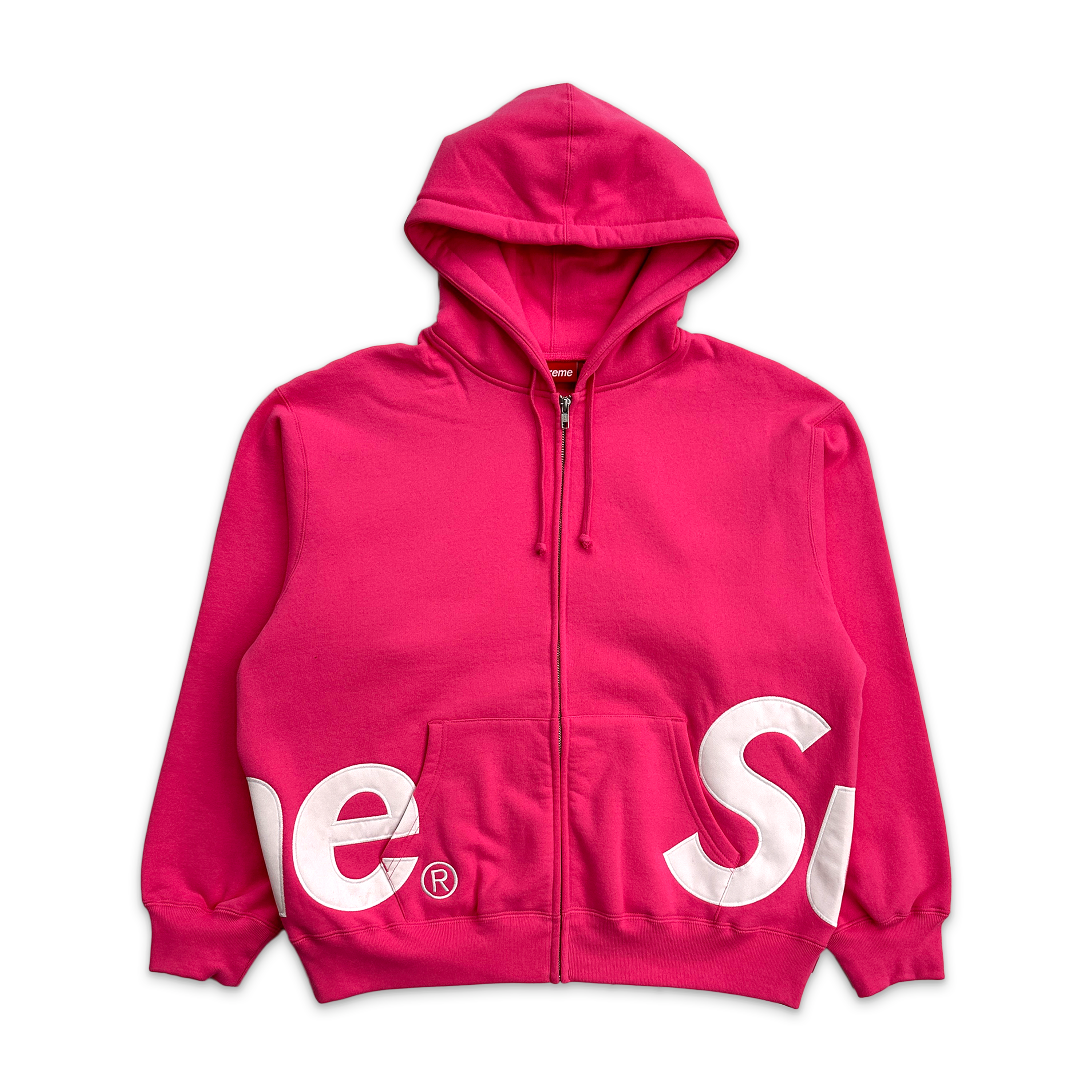 Big Logo Zip Up Hooded Sweatshirt "Magenta"