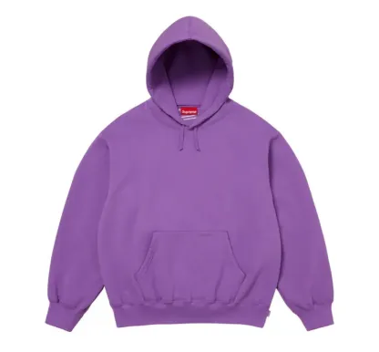 Supreme Satin Applique Hooded Sweatshirt FW25 Purple