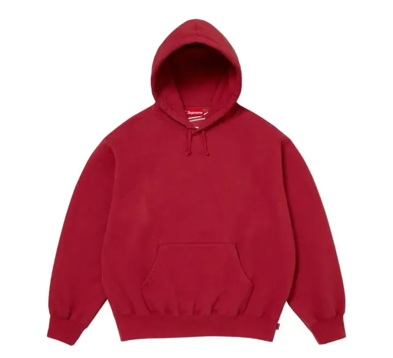 Supreme Satin Applique Hooded Sweatshirt FW25 Dark Red