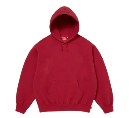 Supreme Satin Applique Hooded Sweatshirt FW25 Dark Red