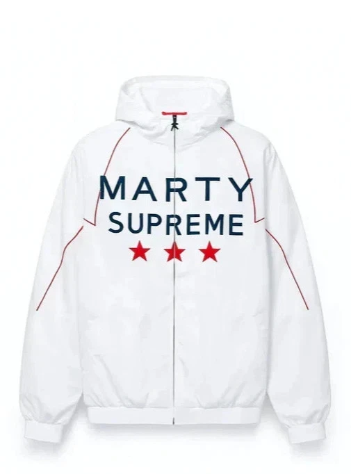 Black & White & Red | Timothee Chalamet Hoodie USA Jacket Hooded Zip Jacket