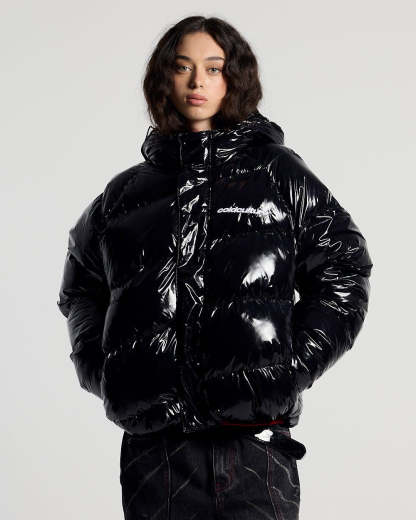 SPIRAL PUFFER GLOSSY BLACK