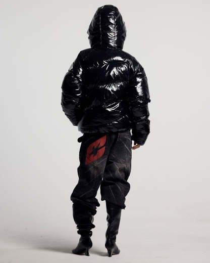 SPIRAL PUFFER GLOSSY BLACK