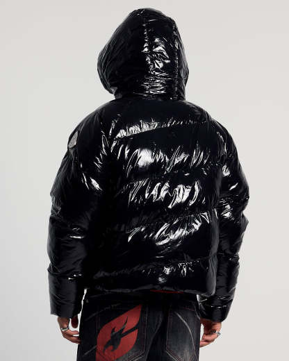 SPIRAL PUFFER GLOSSY BLACK