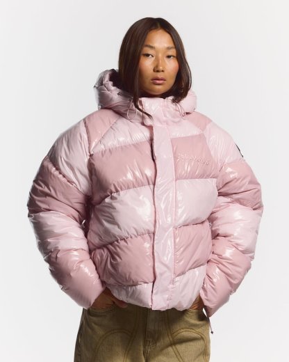 SPIRAL PUFFER GLOSSY PINK MIX