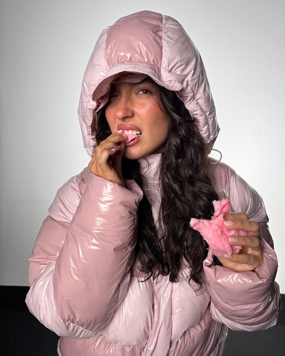 SPIRAL PUFFER GLOSSY PINK MIX