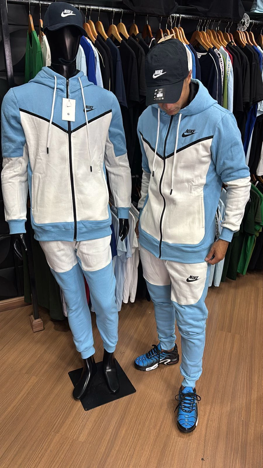 Nike Tech Fleece Set Fleece Blue white