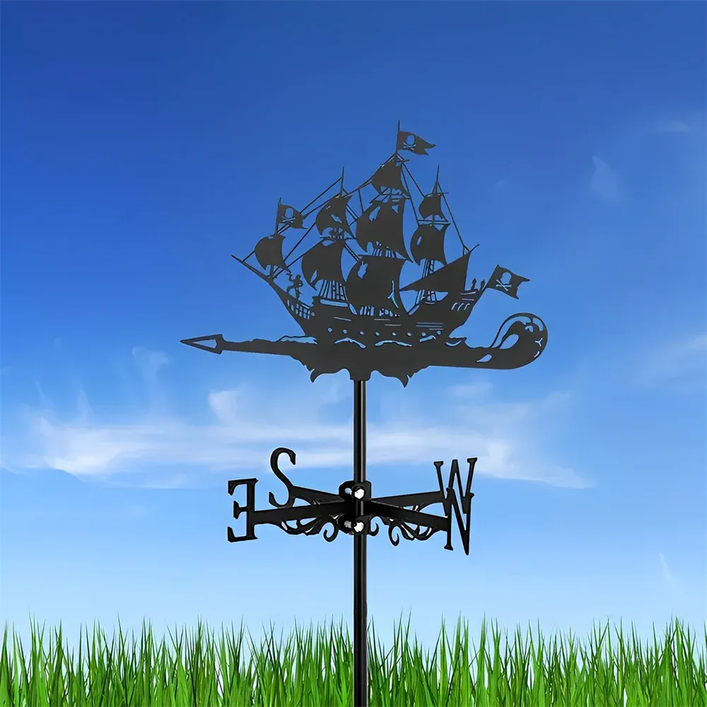 Pirate Ship Stainless Steel Weathervane