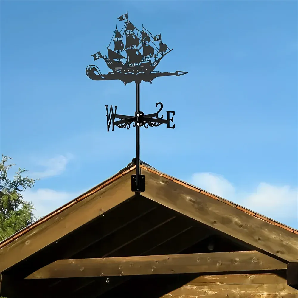 Pirate Ship Stainless Steel Weathervane