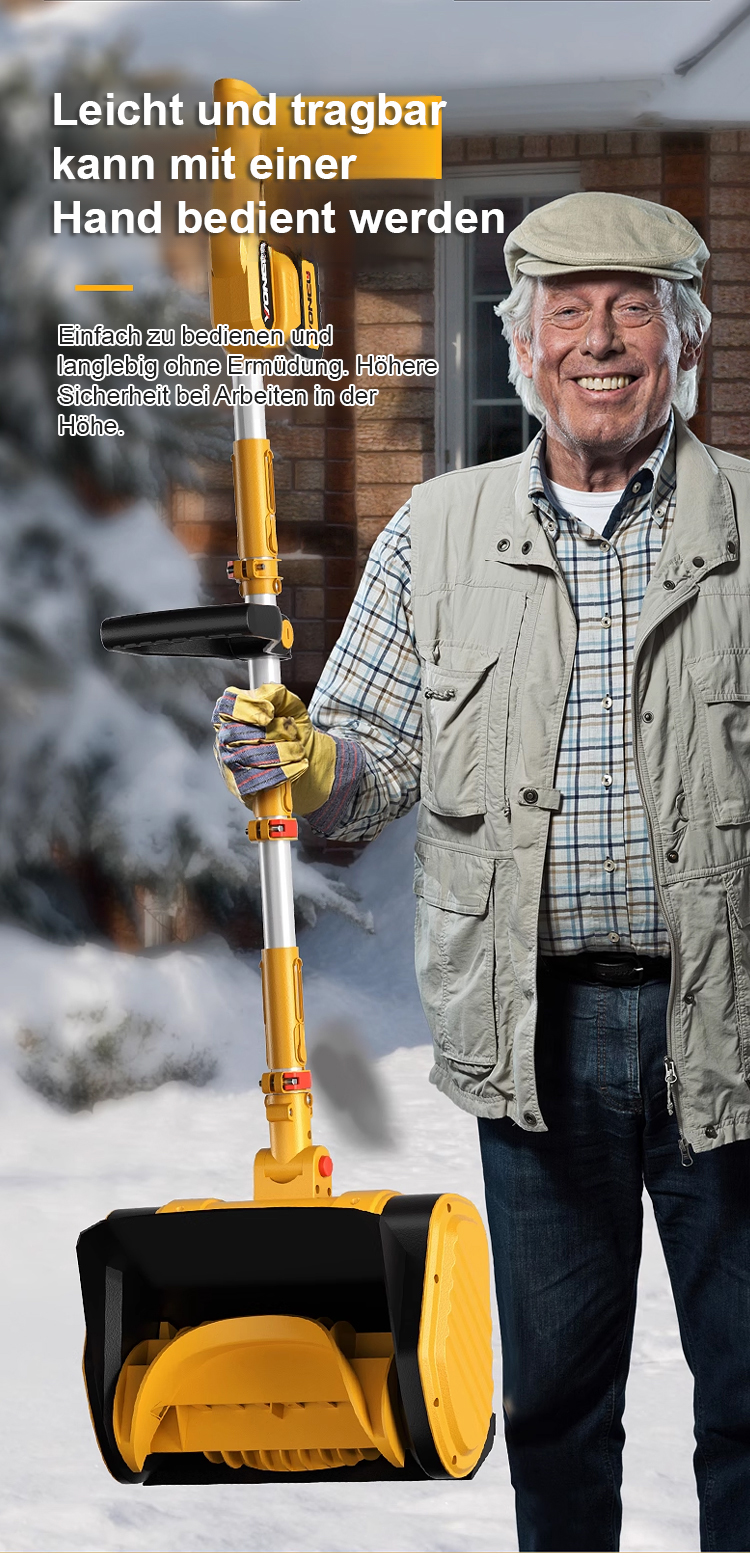 Faltbare, tragbare Schneefräse für den Hausgebrauch – in nur 1 Minute 300 m² Schnee räumen, selbst 30 cm hohe Schneeschichten sind kein Problem