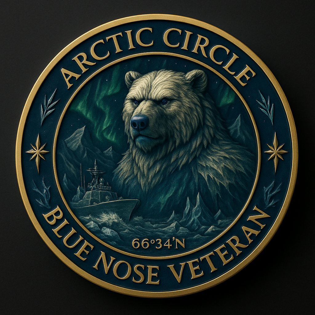 ❄️ ARCTIC CIRCLE CHALLENGE COIN — “BLUE NOSE VETERAN” 🐻‍❄️⚓