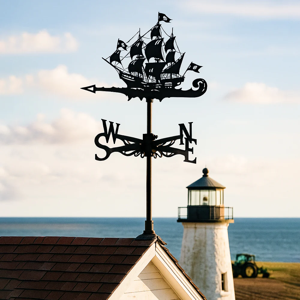 Pirate Ship Stainless Steel Weathervane