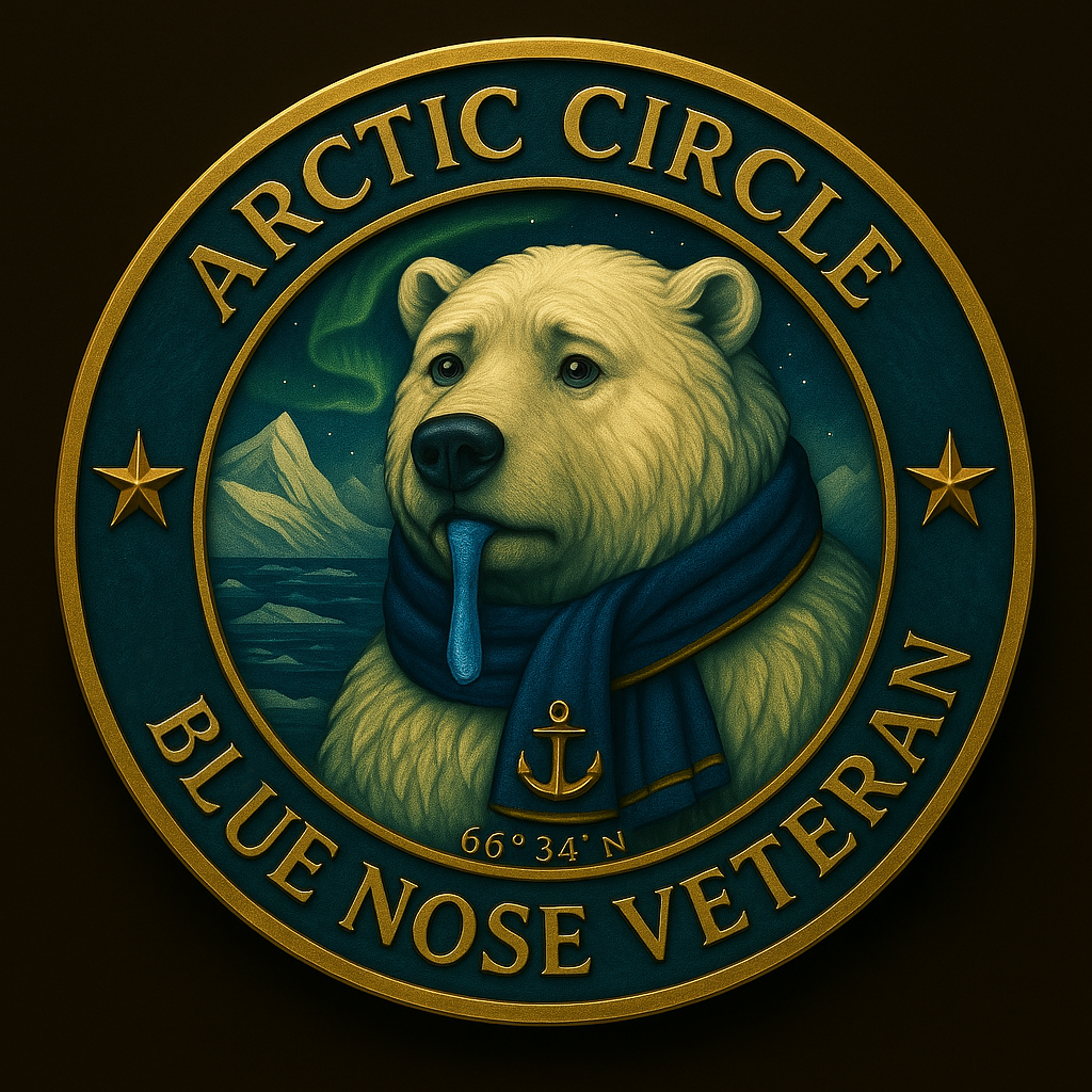 ❄️ ARCTIC CIRCLE CHALLENGE COIN — “BLUE NOSE VETERAN” 🐻‍❄️⚓
