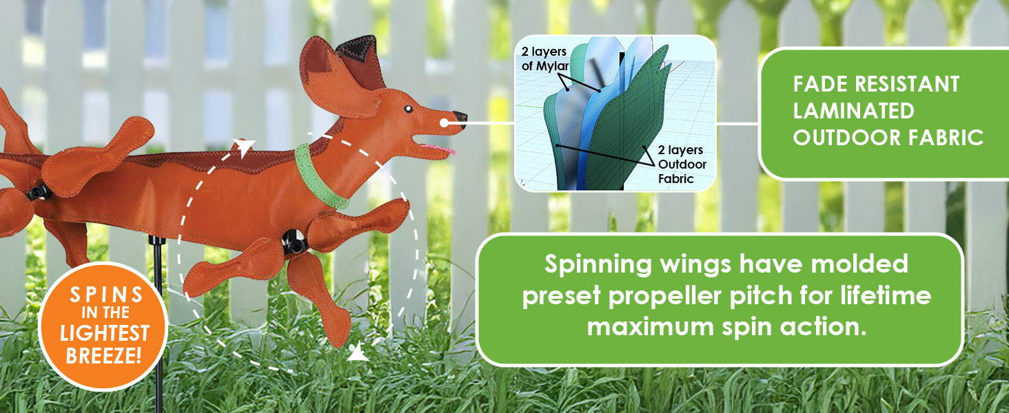 Garden spinner, outdoor decoration, wind catcher, lawn ornament, weather-resistant, lightweight ,