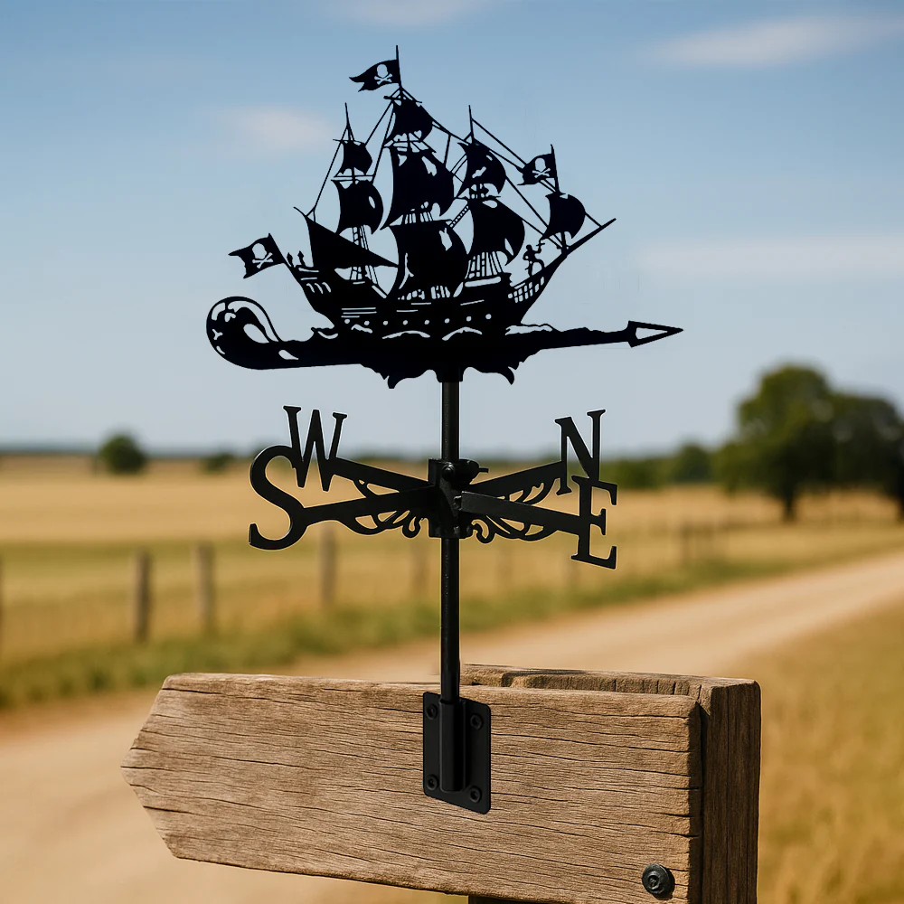 Pirate Ship Stainless Steel Weathervane