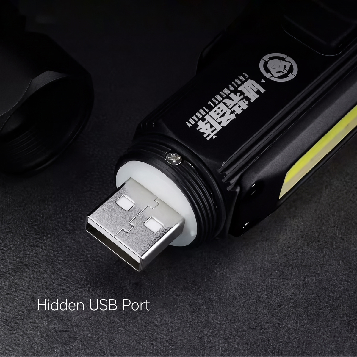 Magnetic & Rotatable L-Shaped Flashlight