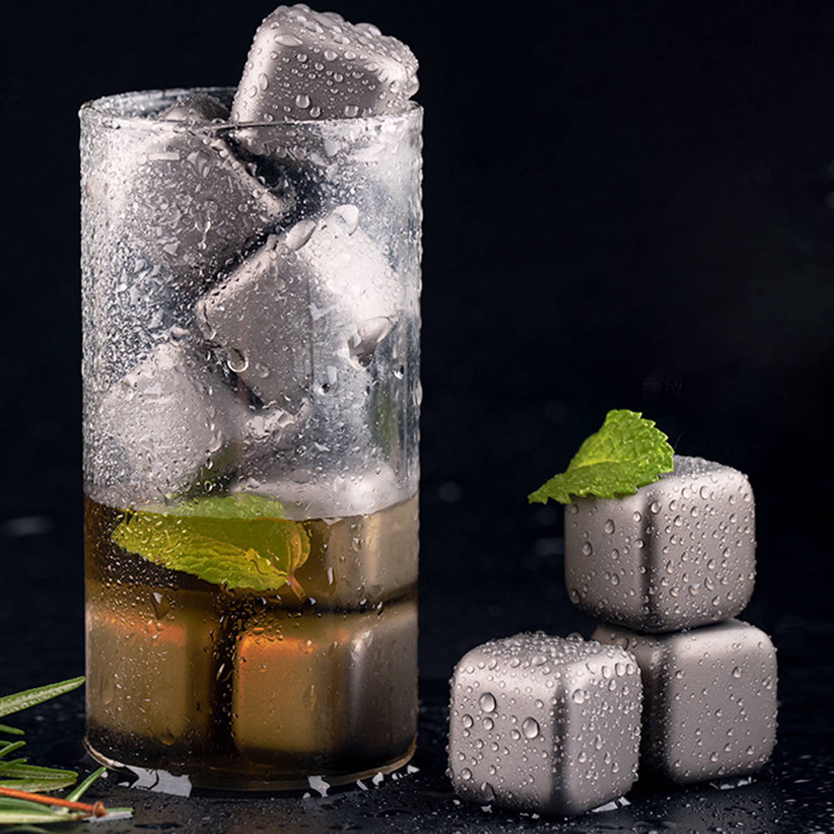 Titanium Reusable Ice Cubes-kiToolab