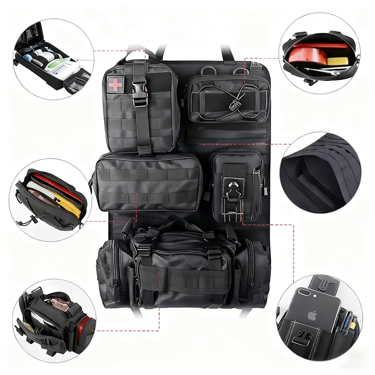 Molle Seat Back Organizer Kit