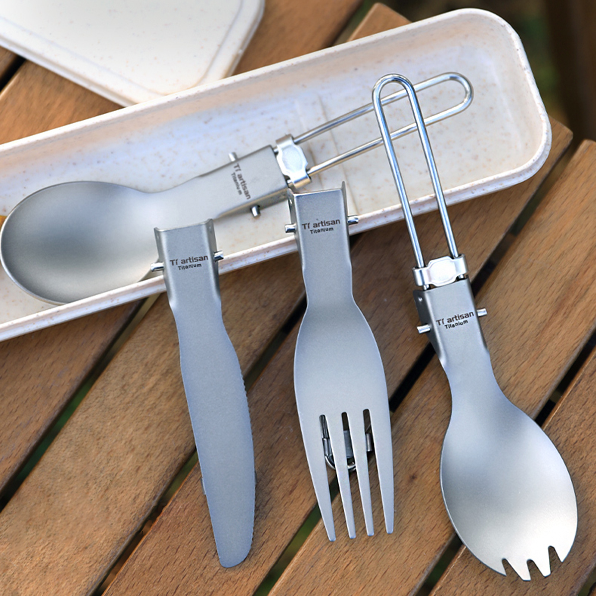 Titanium Folding Cutlery-kiToolab
