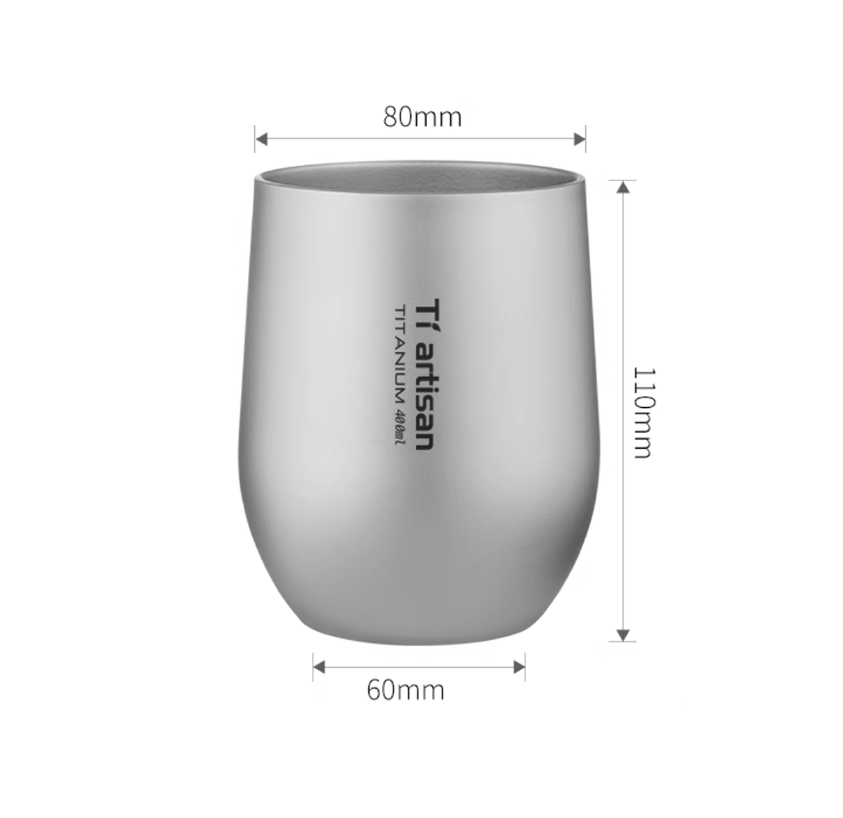 Titanium Double-Wall Cup-kiToolab