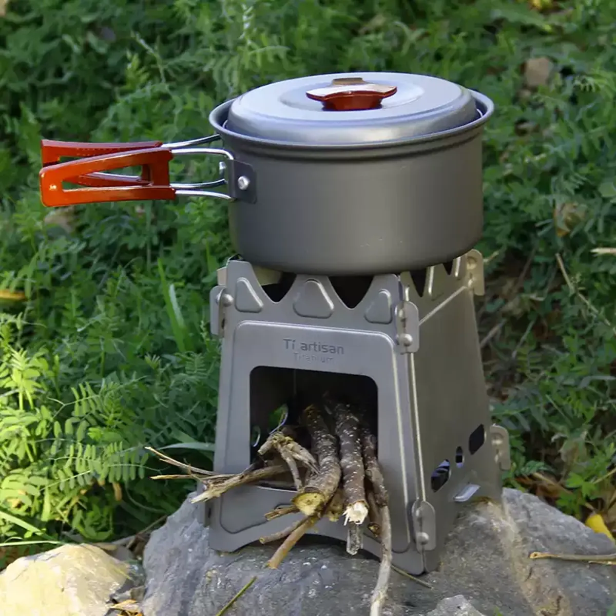 Titanium Fold-Flat Camp Stove-kiToolab
