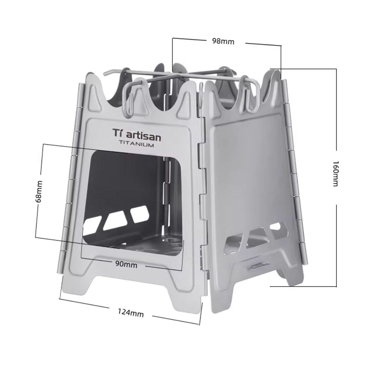 Titanium Fold-Flat Camp Stove-kiToolab