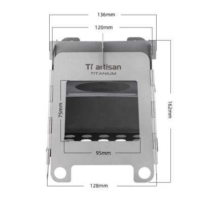 Titanium Fold-Flat Camp Stove-kiToolab