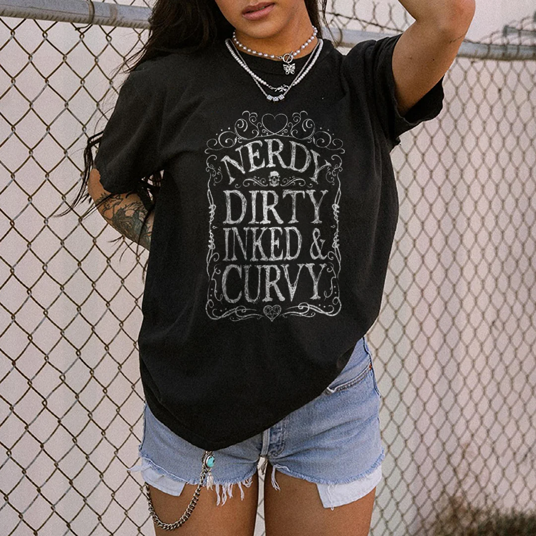 Nerdy Dirty Inked&Curvy T-shirt
