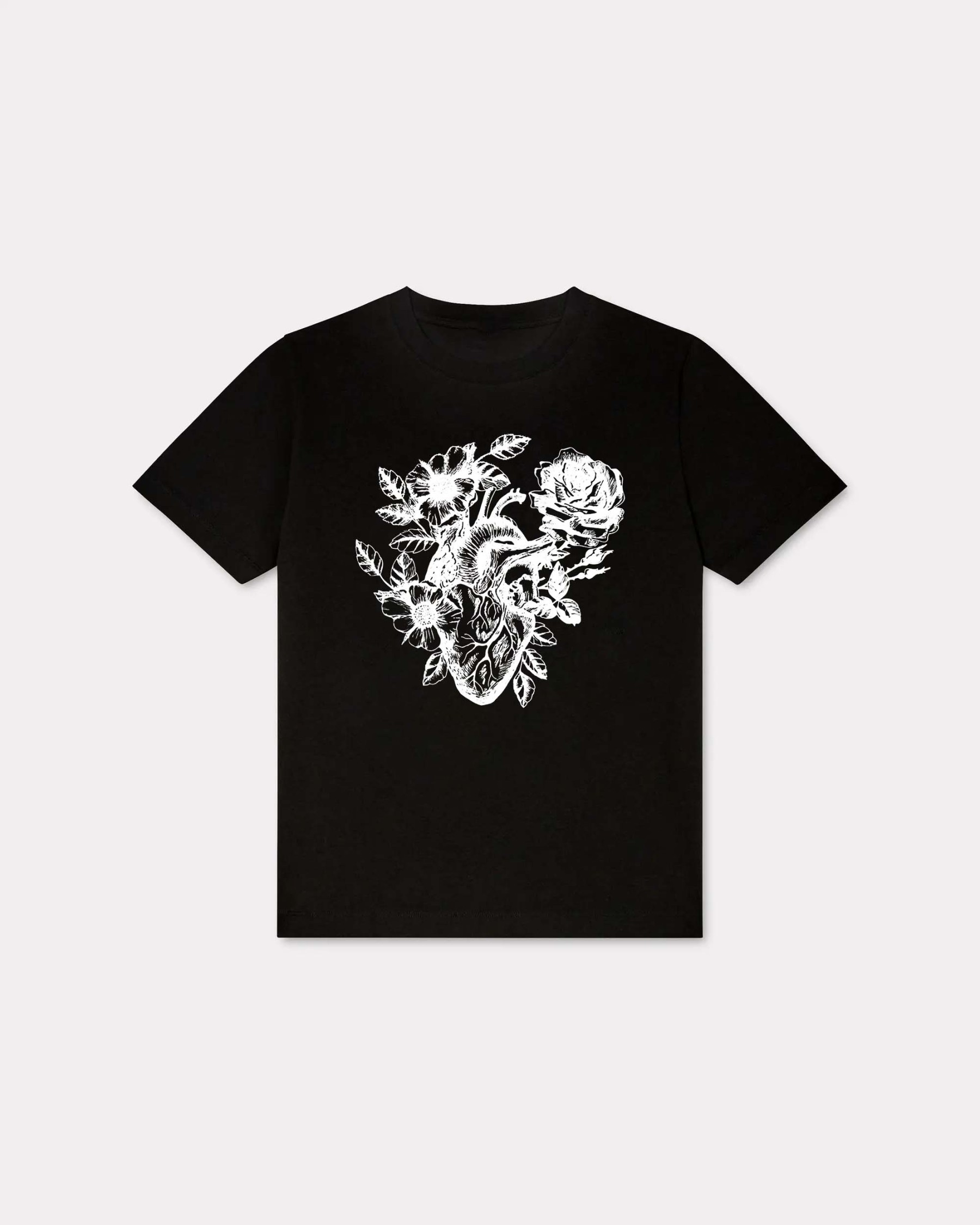 Heart Rose Print Women's T-shirt