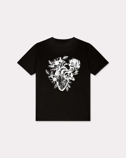 Heart Rose Print Women's T-shirt
