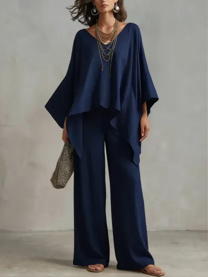 Cotton And Linen Two-piece Set With A Relaxed Vacation Style