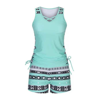 Women’s Printed Tankini Swimsuit Set