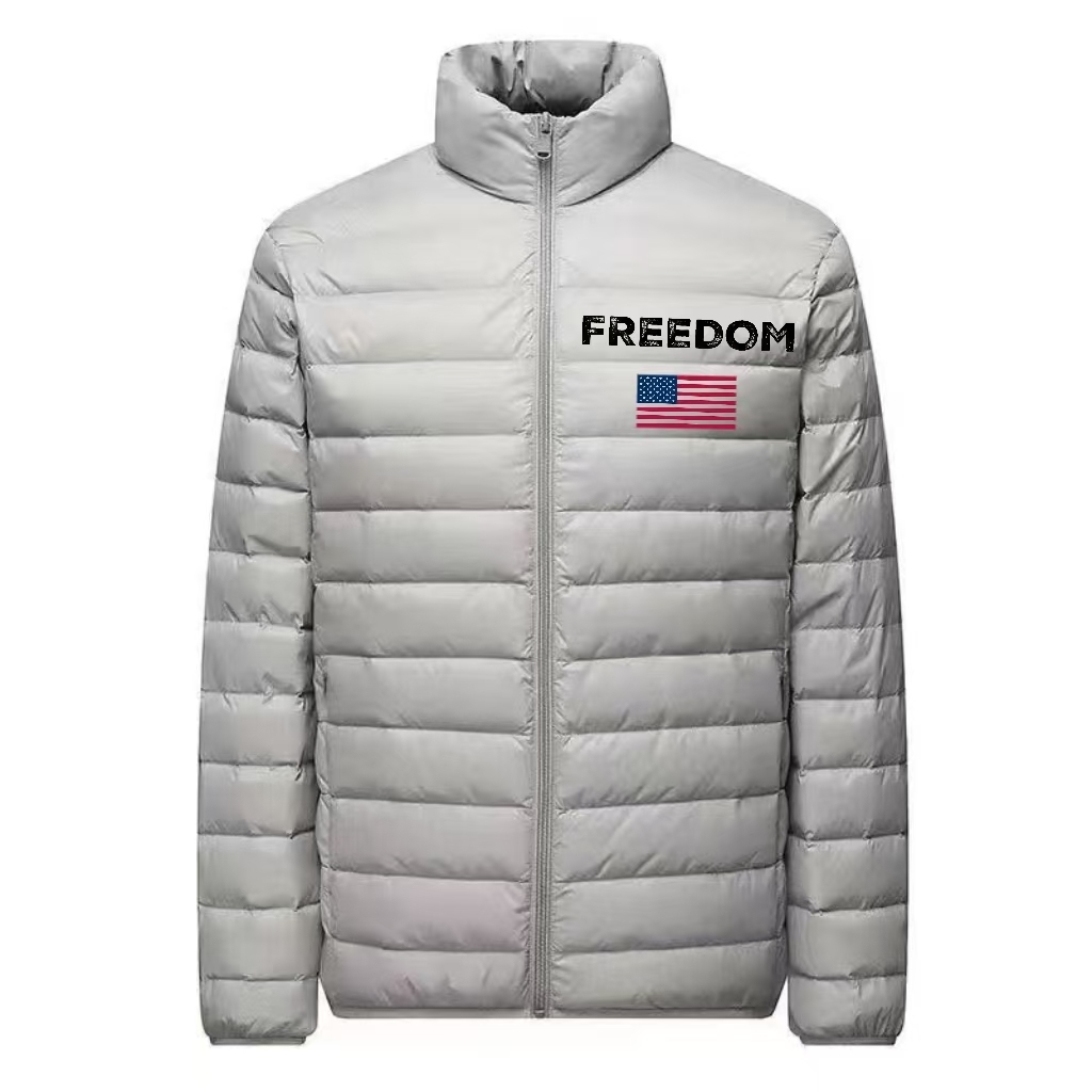Unisex Freedom USA Flag Lightweight Puffer Jacket