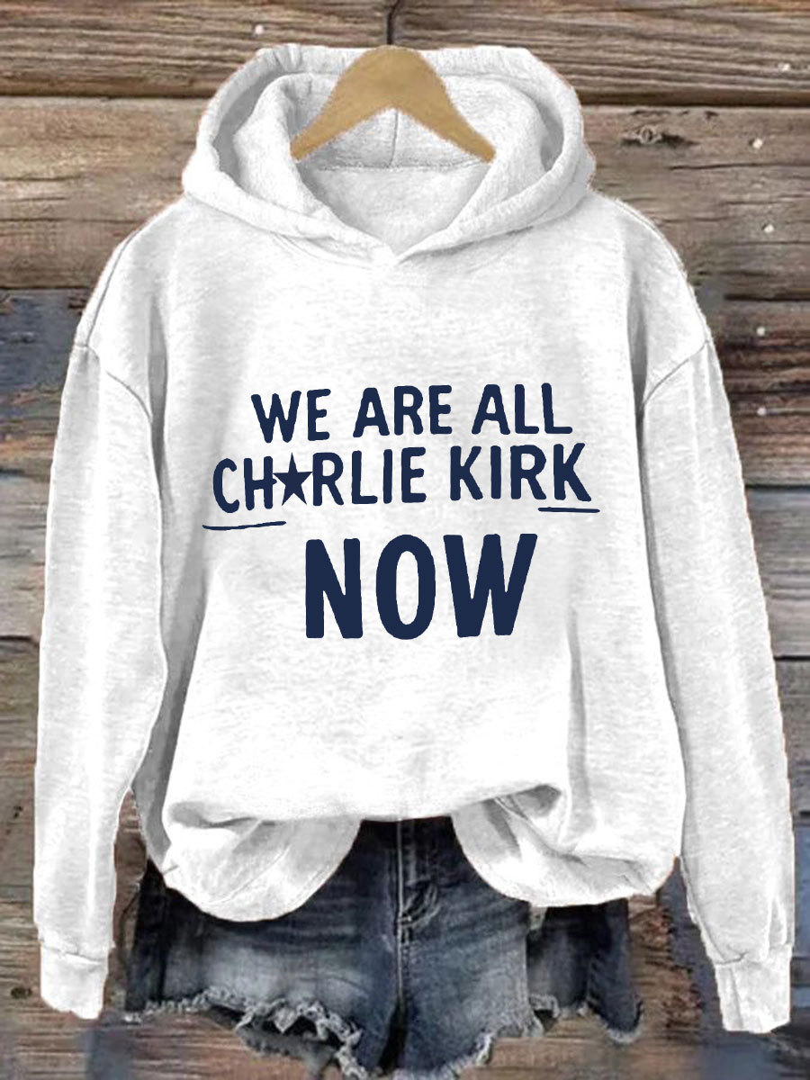 Women's Voice of Freedom Printed Casual Hoodie