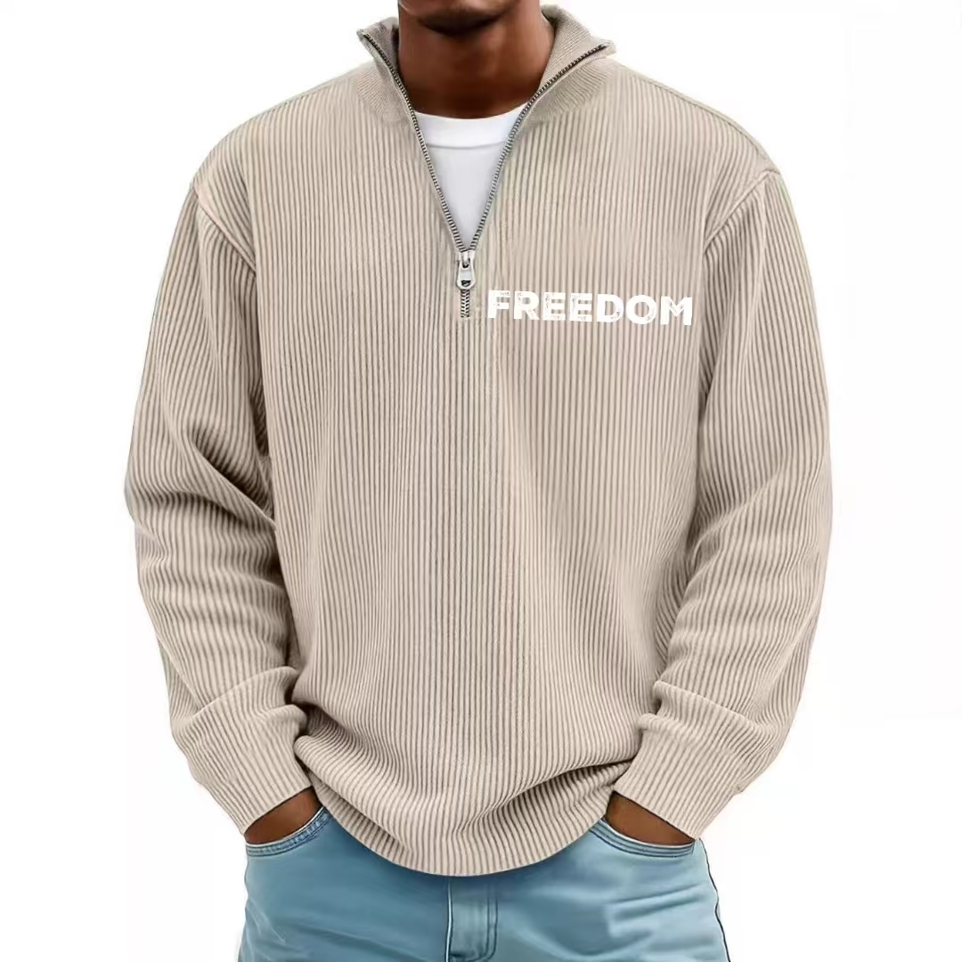 Men's Freedom Ribbed Quarter-Zip Sweatshirt