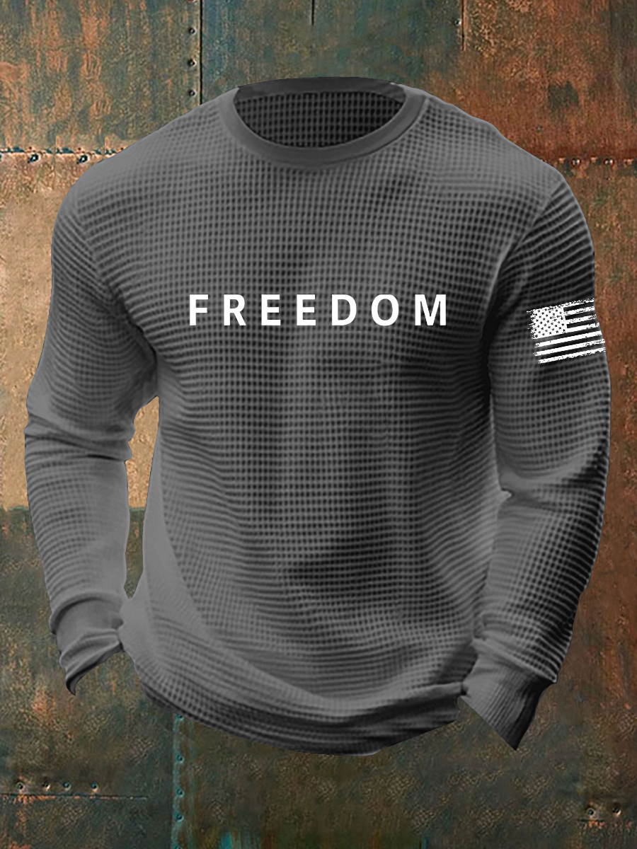 Men's Freedom Is Not Free R.I.P C.K Waffle Long Sleeve T-Shirt