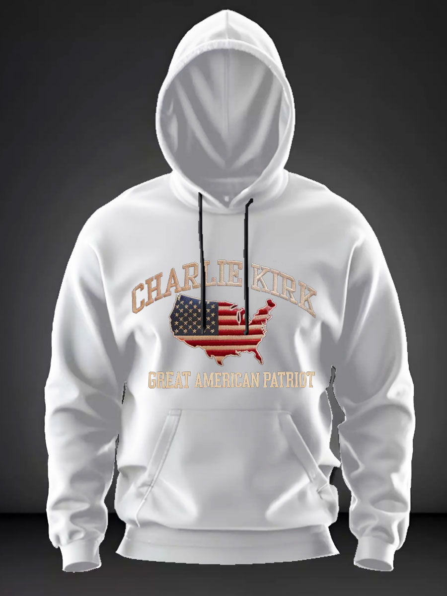 Charlie Kirk: Great American Patriot Hoodie