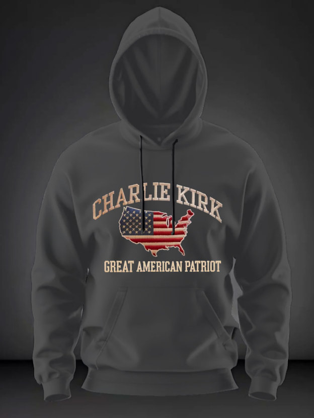 Charlie Kirk: Great American Patriot Hoodie