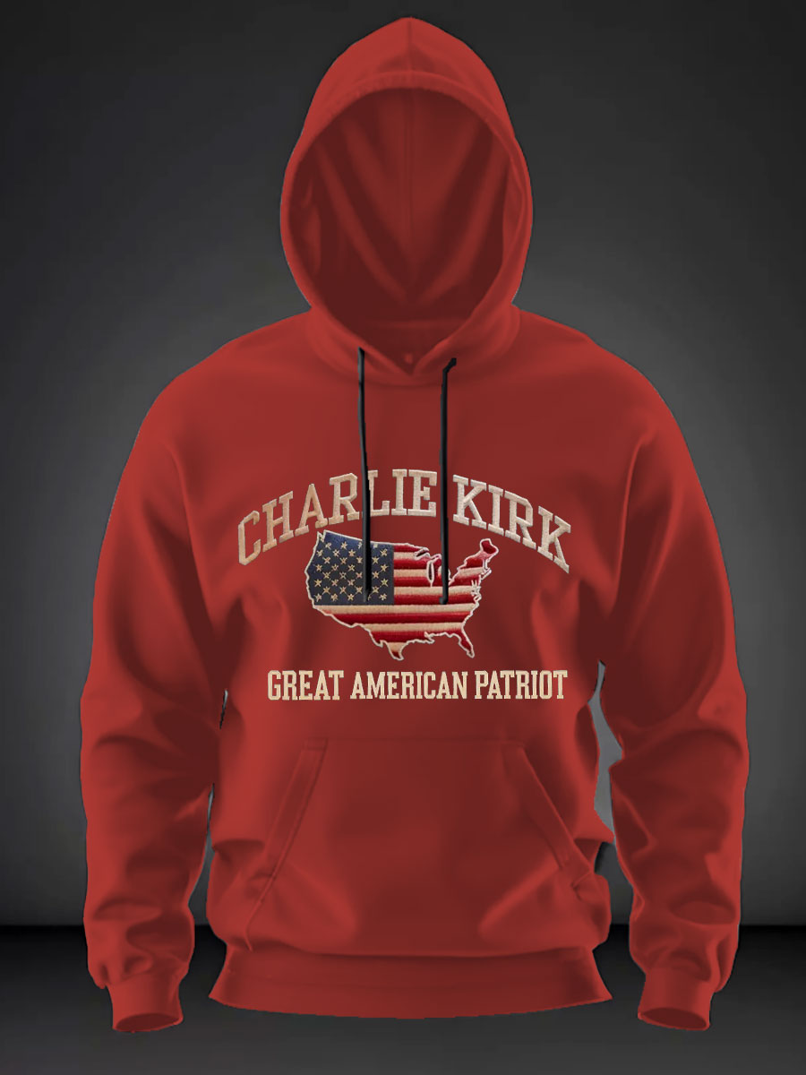 Charlie Kirk: Great American Patriot Hoodie