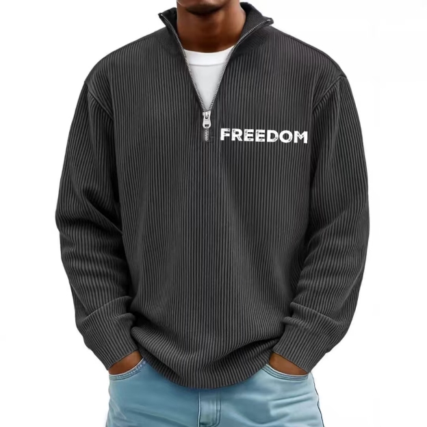 Men's Freedom Ribbed Quarter-Zip Sweatshirt