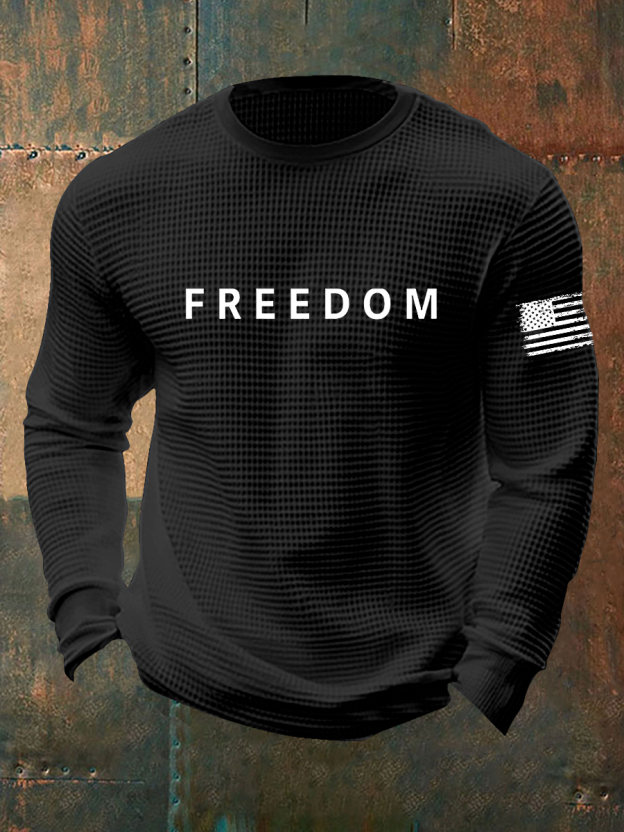 Men's Freedom Is Not Free R.I.P C.K Waffle Long Sleeve T-Shirt