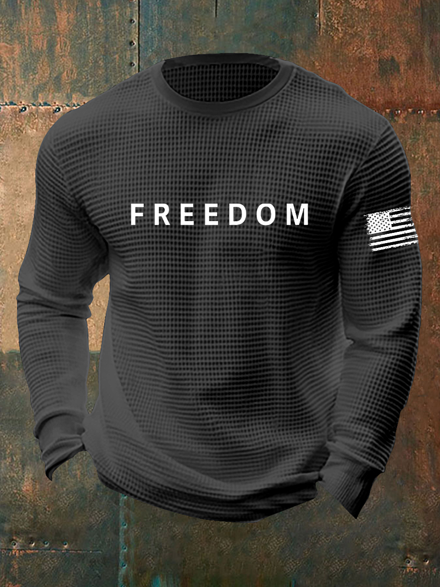 Men's Freedom Is Not Free R.I.P C.K Waffle Long Sleeve T-Shirt