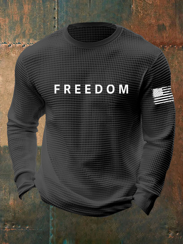 Men's Freedom Is Not Free R.I.P C.K Waffle Long Sleeve T-Shirt