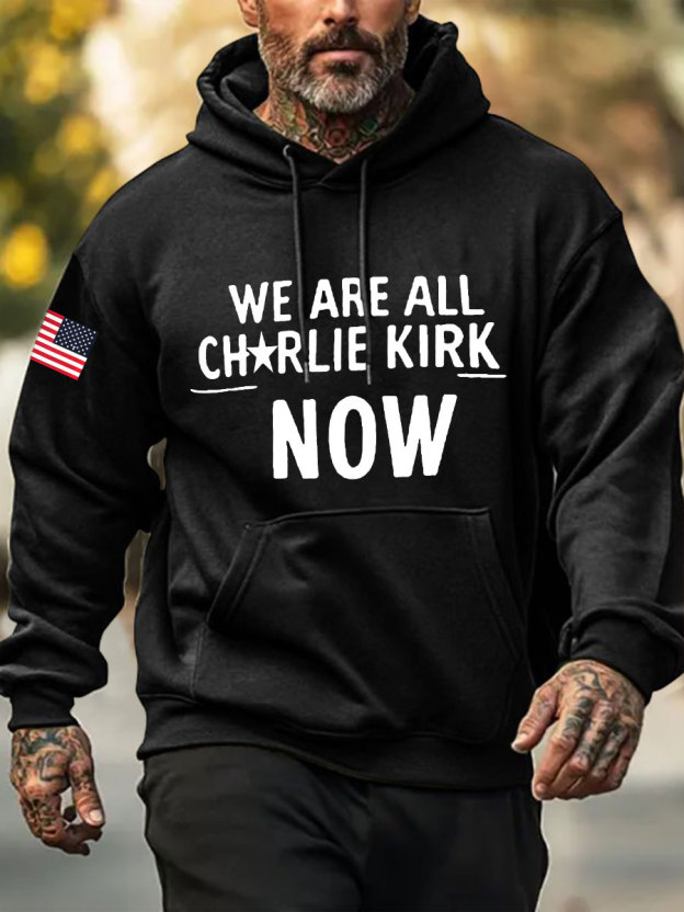 Men's A True Patriot Printed Casual Hoodie