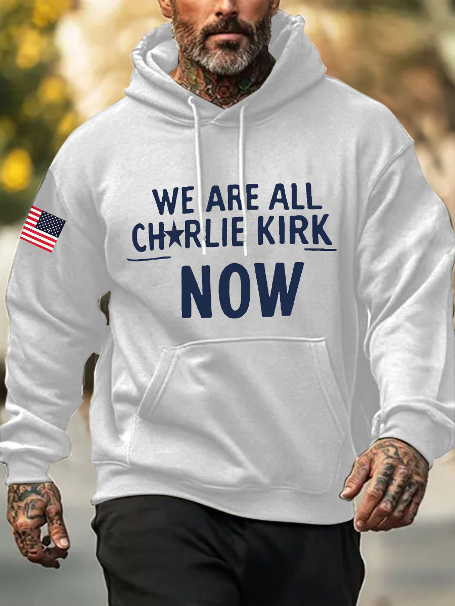 Men's A True Patriot Printed Casual Hoodie