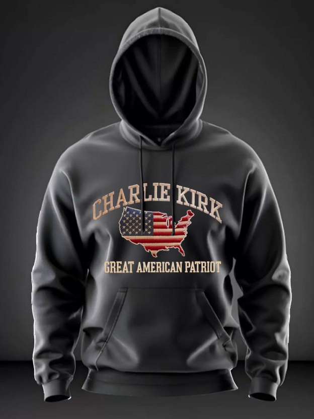 Charlie Kirk: Great American Patriot Hoodie